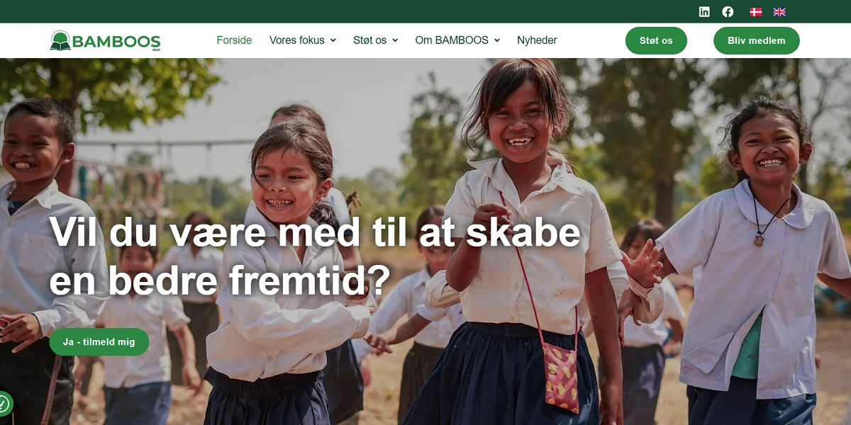 BAMBOOS NGO – WordPress hjemmeside til non-profit organisation