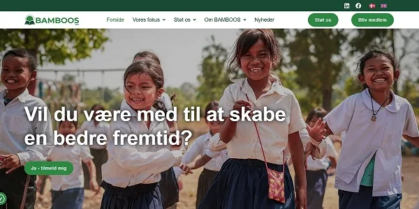 BAMBOOS NGO – non-profit hjemmeside design