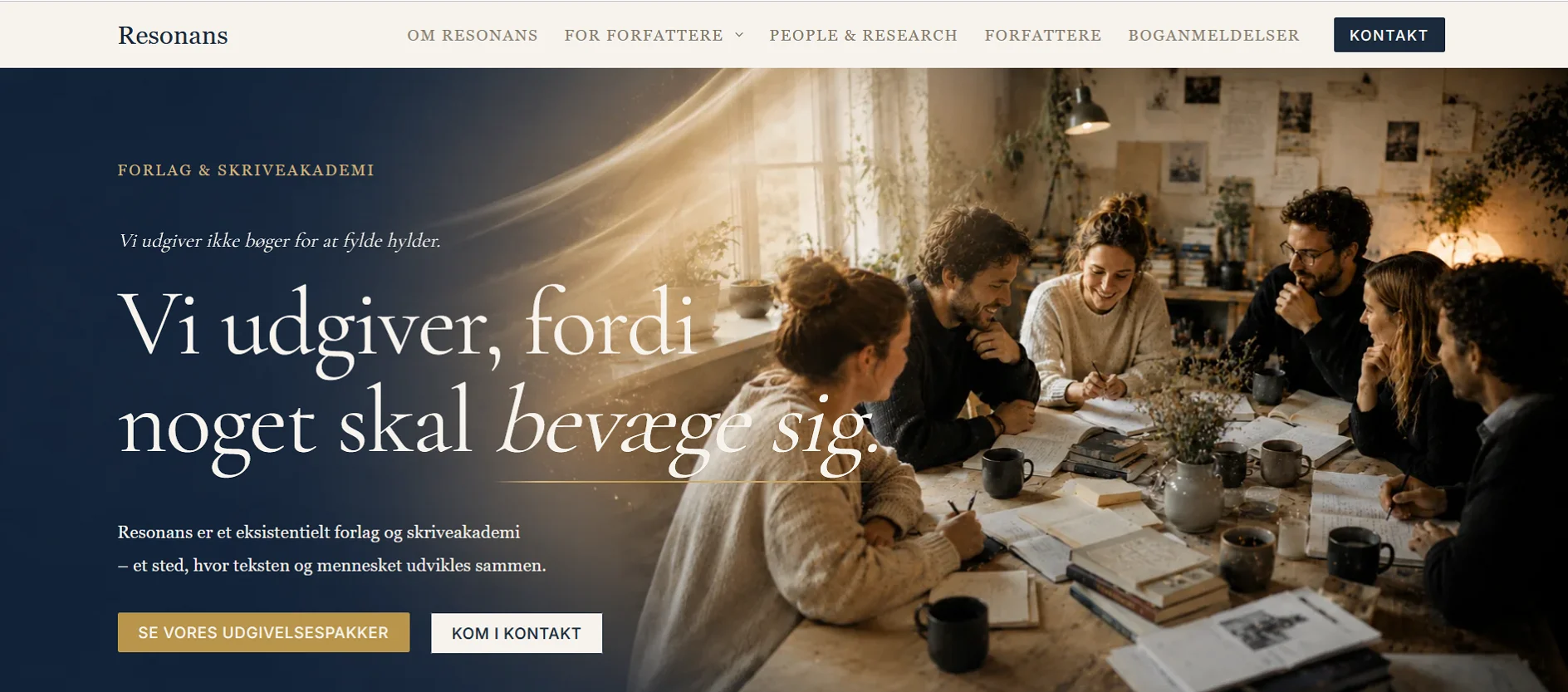 Hjemmeside designet til Resonans